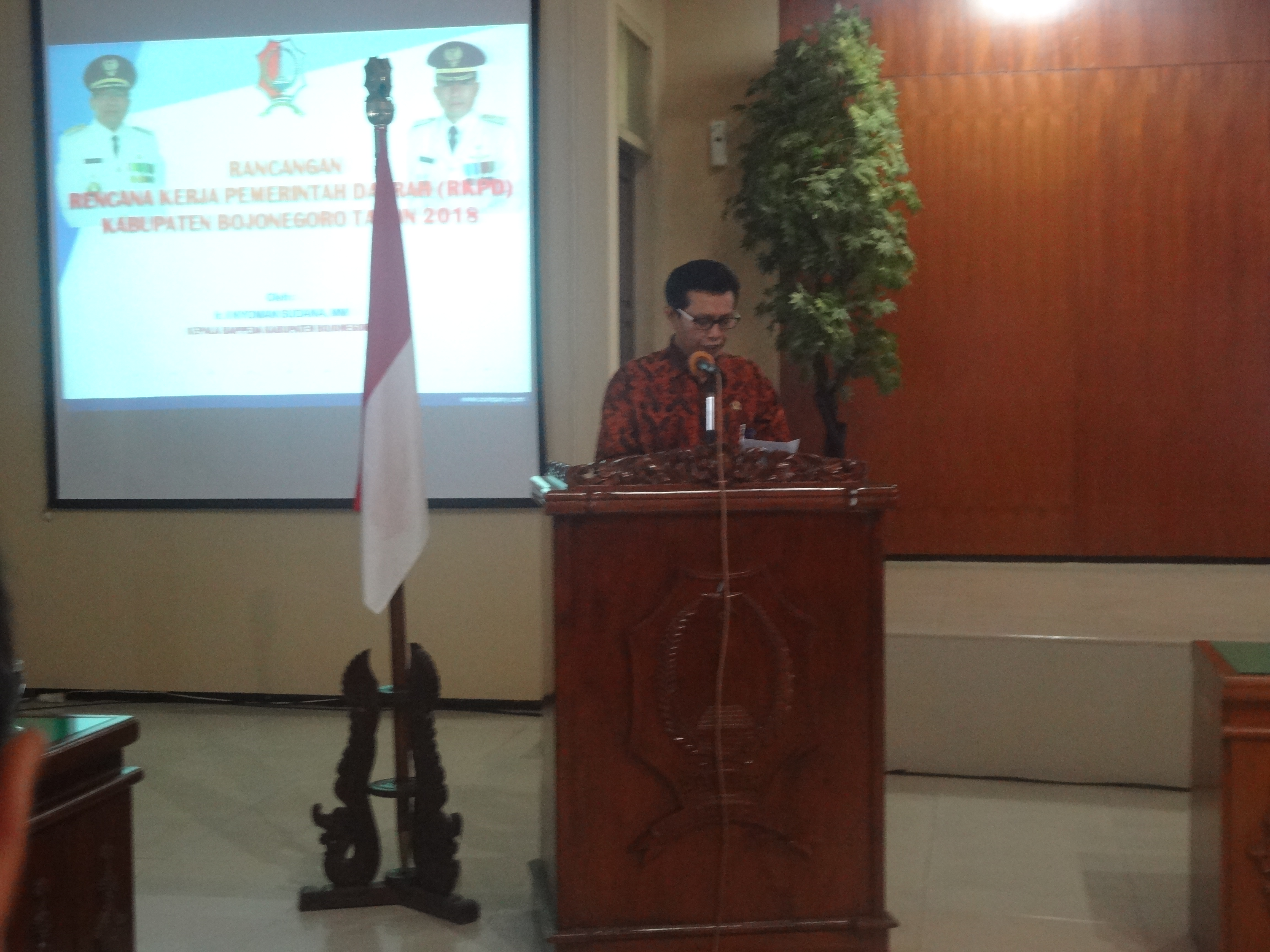 Paparan Bapak Kepala BAPPEDA Kab.Bojonegoro pada Musrenbang RKPD Tahun 2017