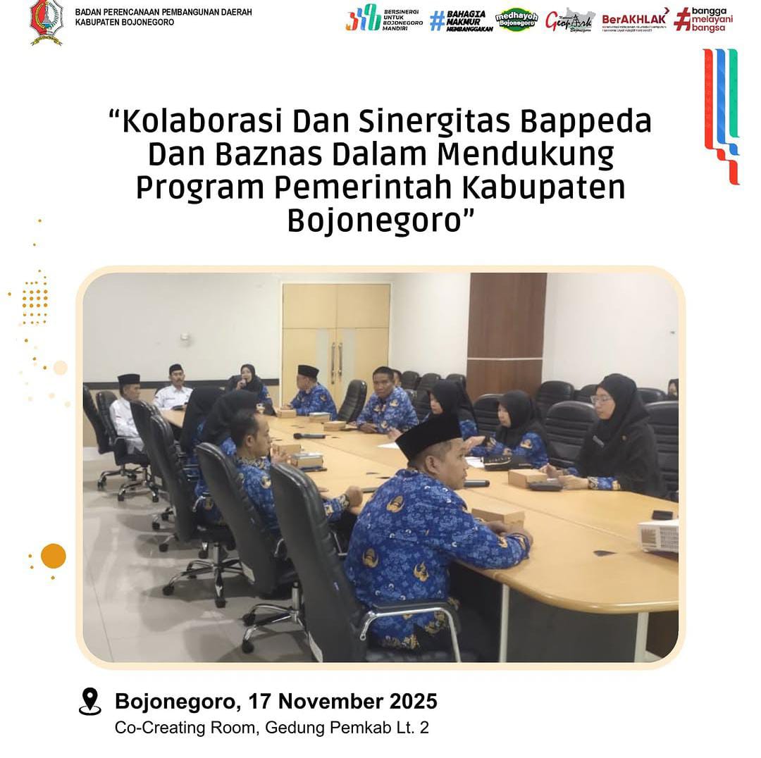 Kolaborasi dan Sinergitas Bappeda dan Baznas dalam Mendukung Program Pemerintah Kabupaten Bojonegoro