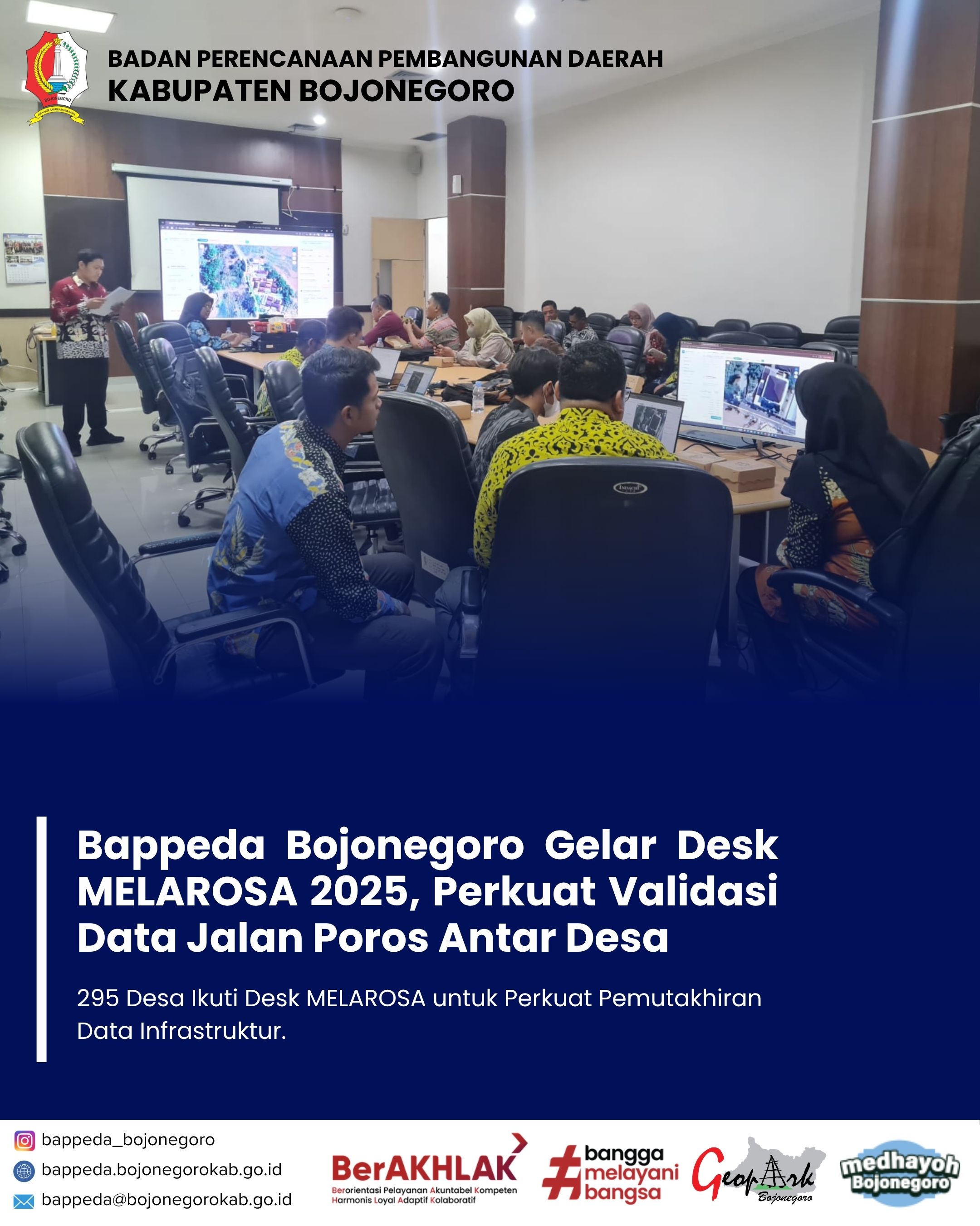 Bappeda Bojonegoro Gelar Desk MELAROSA 2025, Perkuat Validasi Data Jalan Poros Antar Desa