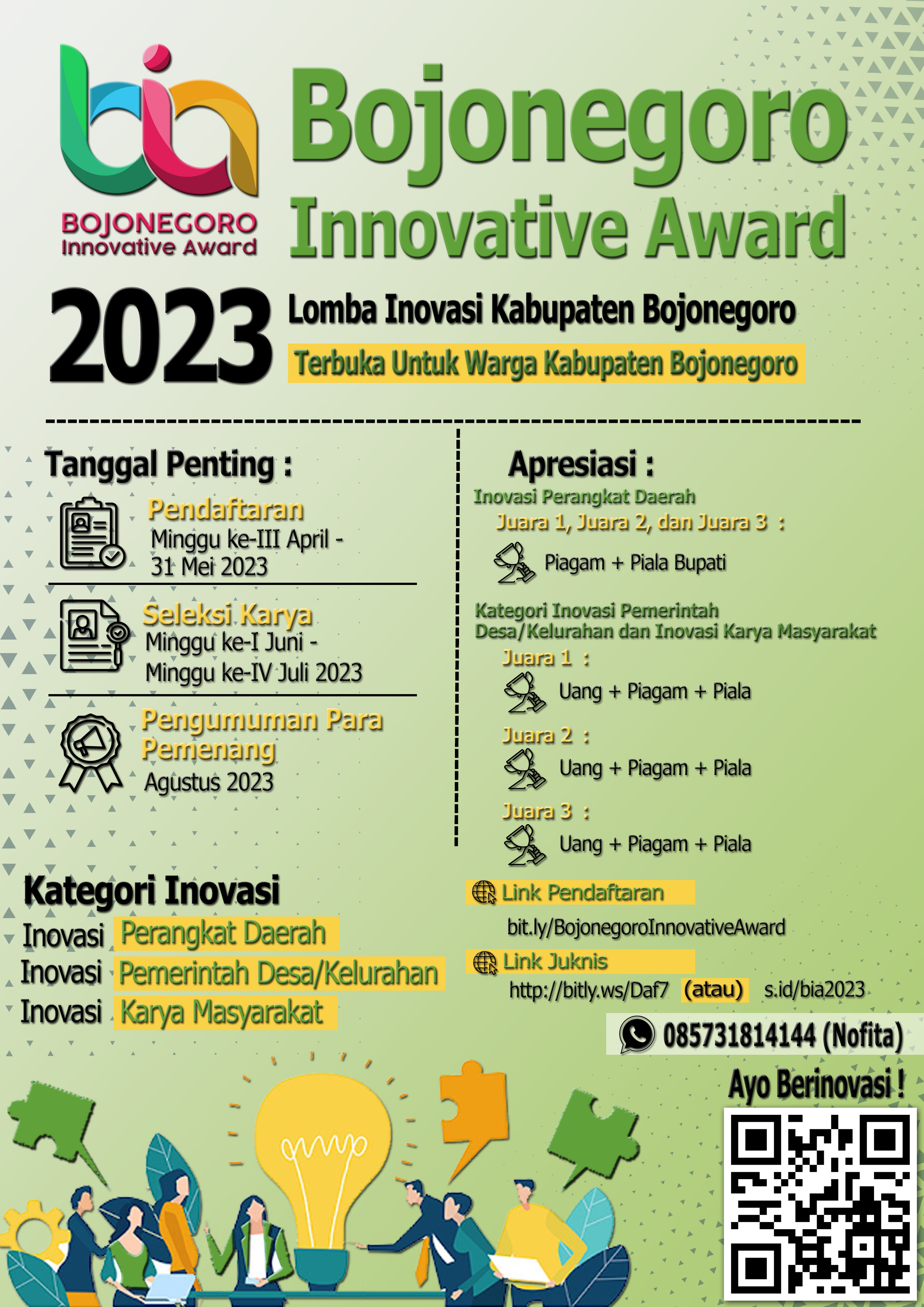 Lomba Inovasi dan Teknologi, Bojonegoro Innovative Award Tahun 2023